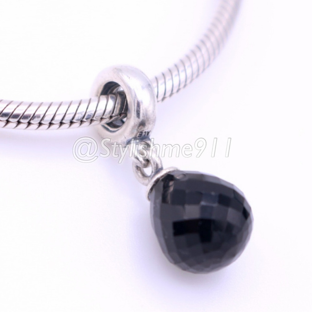 Authentic PANDORA Black Murano Fascinating Beauty Dangle - 791602CBK